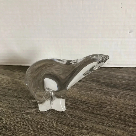 Vtg Hand Blown Art Glass  Polar Bear - Picture 1 of 12